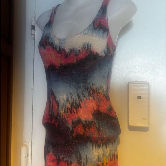 Marciano tie dye form fit sexy club dance y2k Bodycon Cocktail mini - Picture 2 of 5